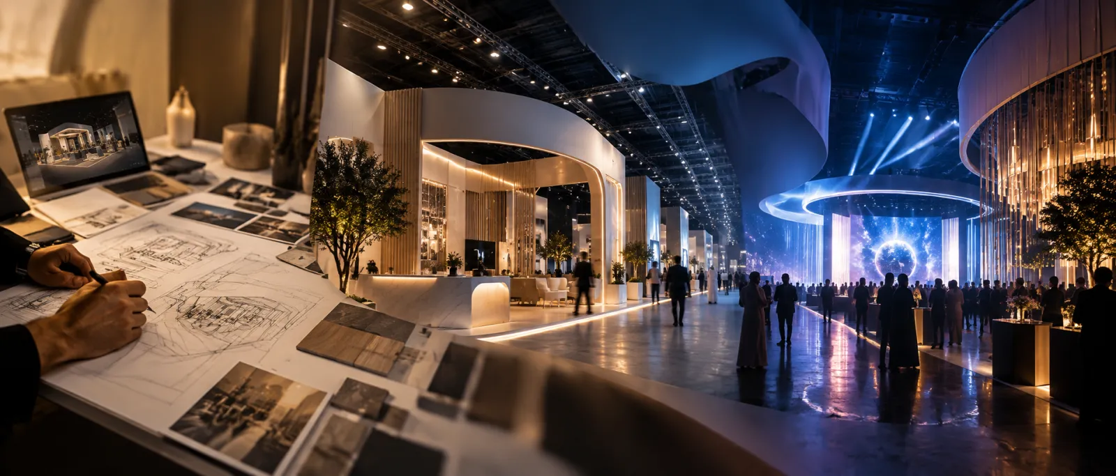 Demonstration exhibition imagery